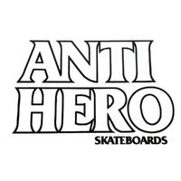 Anti Hero Black Hero Sticker Black Outline x 1