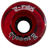 Z-Flex Z-Smooth V2 Red Trans 83A 63mm Skateboard Wheels