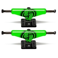 Silver Skateboard Trucks 8.0" M-Class Neon Green Set Of 2 Trucks