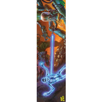 Mob Skateboard Grip Tape Sheet 9" x 33" Mars Attacks Radioactive Perforated