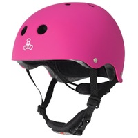 Triple 8 Lil 8 Certified Pink Rubber Youth Helmet