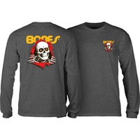 Powell Peralta Ripper Long Sleeve Charcoal Heather T-Shirt Youth Medium