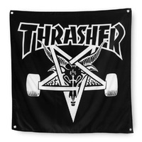 Thrasher Skate Goat Banner Black