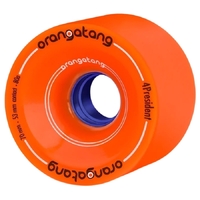 Orangatang Longboard Skateboard Wheels 4 President 80A 70mm Orange