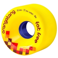 Orangatang Fat Free Yellow 86A 65mm Longboard Skateboard Wheels