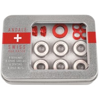 Andale Swiss Tin Box Set Of 8 Bearings Red