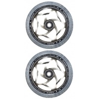 Envy 120mm Tri Bearing Scooter Wheels Set Of 2 Chrome Clear