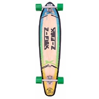 Z-Flex Longboard Skateboard Roundtail Pop Blue Fade 39.5