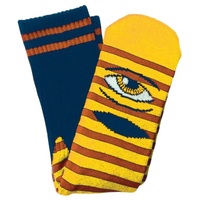 Toy Machine Sect Eye Stripe Yellow Navy Socks