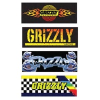 Grizzly Skateboard Sticker Extra Large Stamp Graffiti x 1