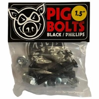 Pig Skateboard Hardware Set Phillips Black 1 1/2 Inch