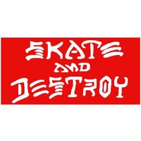 Thrasher Skate & Destroy Sticker Large Red