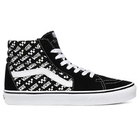 Vans Skate Shoes Sk8 Hi Youth Logo Repeat Black True White