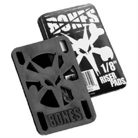 Bones Skateboard Riser Pads 1/8 Pair Black