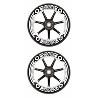 District 100mm W-Series Scooter Wheels - Cast Alloy Core - Black Black