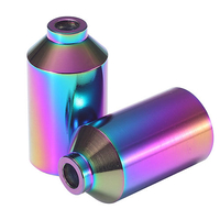 Envy Scooter Pegs - Oil Slick Neochrome - Set Of 2 With Axles - 4130 Chromo