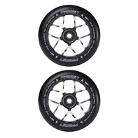 Fasen Scooter Wheels Pair - 110mm - Jet - Chrome