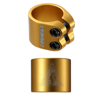 Fasen Scooter Double Clamp - Gold - Oversized And Standard