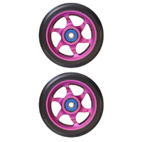 Flavor Awakening 110mm Scooter Wheel Set Of 2 With Bearings Black Purple