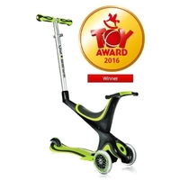 Globber Kids Mini Kick Scooter 3 Wheel - Green - 5 In 1 - Bike Trike Scooter