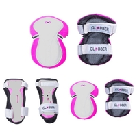 Globber Protective Pad Set - Tri Pack - Junior Extra Small - Pink