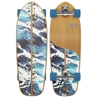 Obfive Surf Skate Cruiser Skateboard Complete - White Wash Rkp1