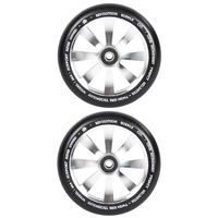 Revolution - 120mm Twin Core Scooter Wheels Set Of 2 With Bearings - Silver