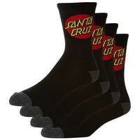 Santa Cruz Socks 4 Pairs Black