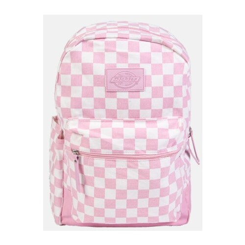 pink checkered backpack