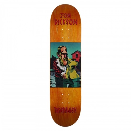 Deathwish Skateboard Deck 8.0 Jon Dickson The Pond Teal Stain