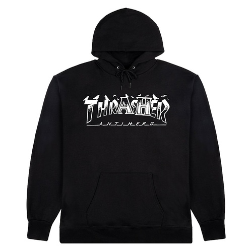 Thrasher X Antihero Mag Banner Forest Green Hoodie