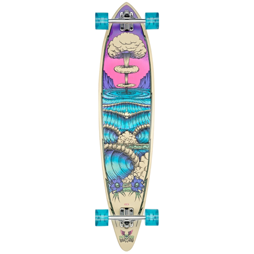 Z-Flex P.O.P 27 Purple Fade Skateboard - Retro Cruiser With 63mm Smooth Wheels