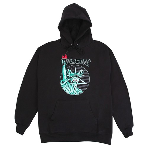 thrasher hoodie statue of liberty