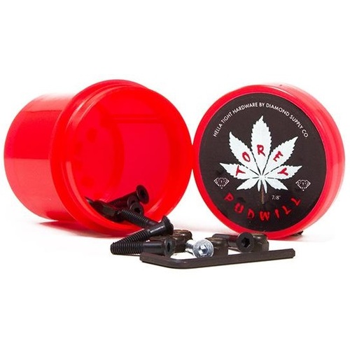 Diamond Skateboard Hardware Pudwill 7/8 Inch Red