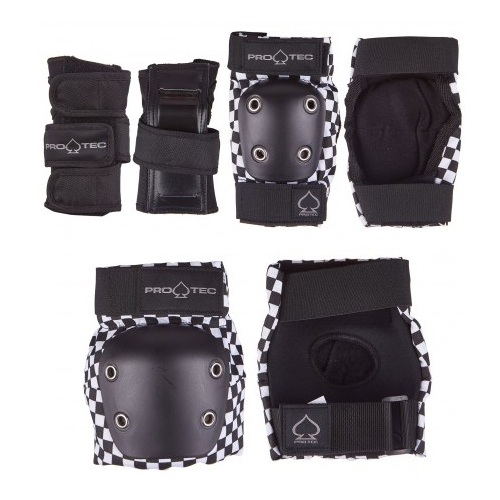PRO-TEC Skateboard Street Checkerboard Elbow /& Knee Pads Combo Pack
