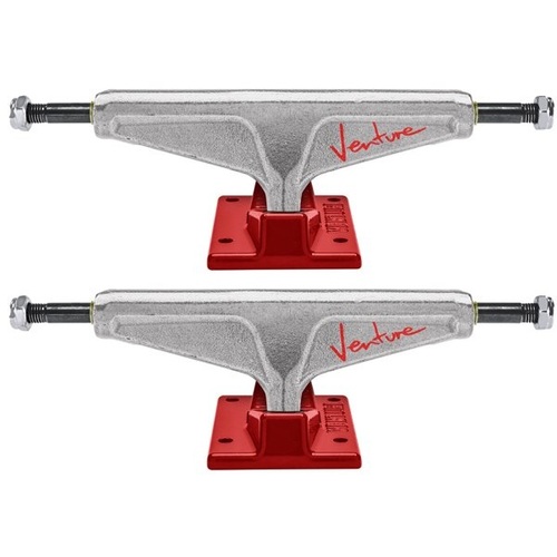 Venture Skateboard Trucks 5.8 Mid 92 Polished Red Set Of 2 Trucks