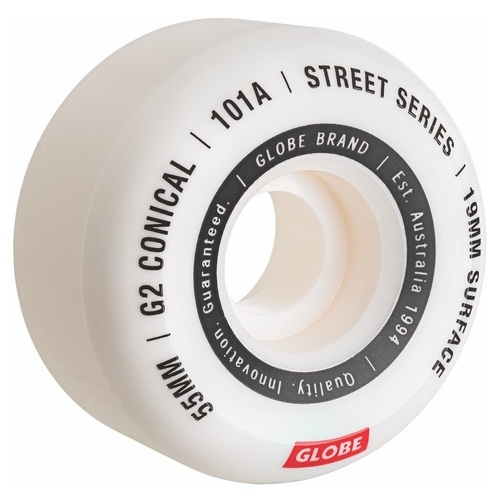 Globe Skateboard Wheels G2 Conical White Essential 53mm 101A
