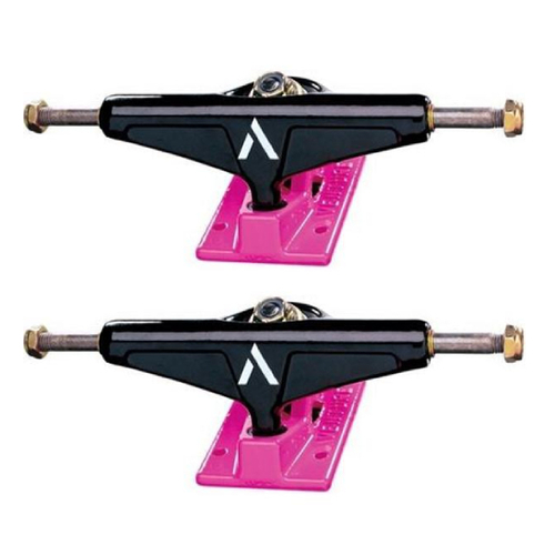 Venture Skateboard Trucks 5.0 Mid Black Pink Set Of 2 Trucks