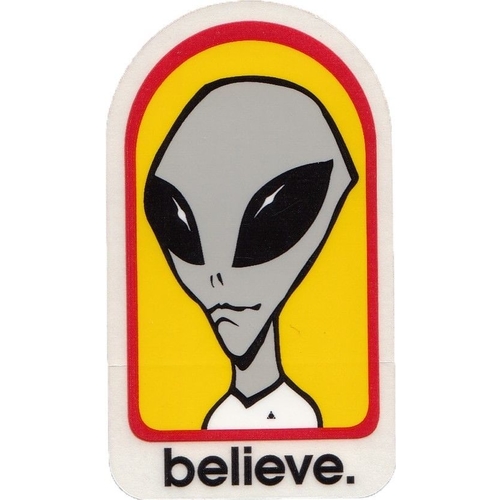 Alien Workshop Believe Sticker Yellow