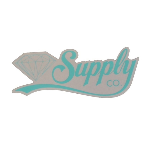 Diamond Supply Co Skateboard Sticker Script Blue x 1