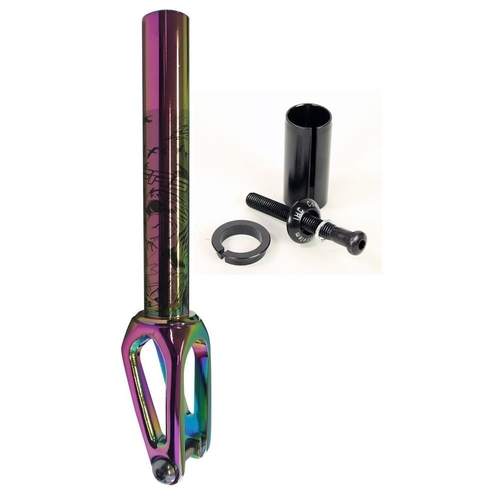 Fasen Scooter Forks Cnc Raven With IHC Kit Oil Slick Neochrome