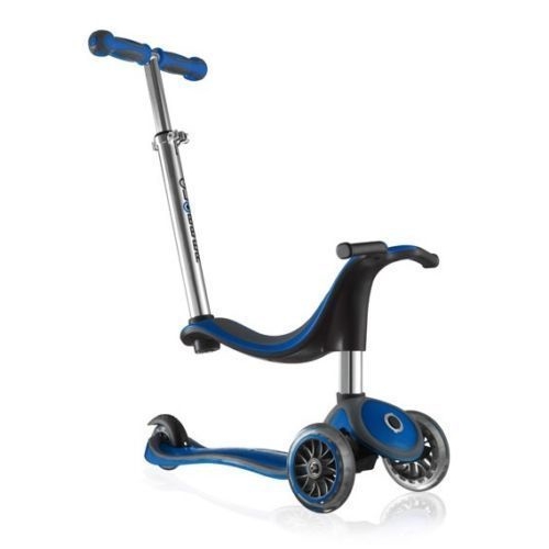 Globber Kids Mini Kick Scooter 3 Wheel Evo 4 In 1 - Blue