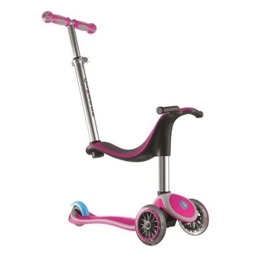 Globber Kids Mini Kick Scooter 3 Wheel Evo 4 In 1 - Pink