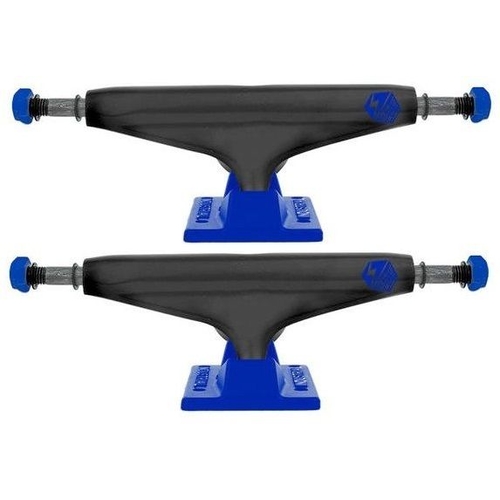 Industrial Skateboard Trucks 5.25 Black Blue Set Of 2 Trucks