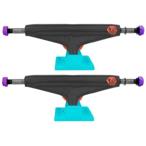 Industrial Skateboard Trucks 5.25 Turquoise Black Set Of 2 Trucks