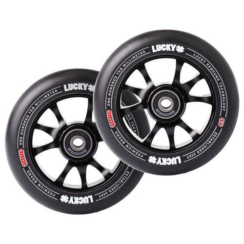 Lucky Toaster 110mm Scooter Wheel Set Black