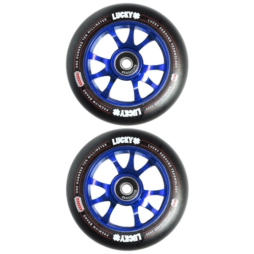 Lucky Toaster 110mm Scooter Wheel Set Black Blue