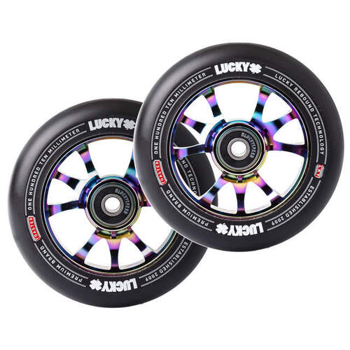 Lucky Toaster 110mm Scooter Wheel Set Neochrome