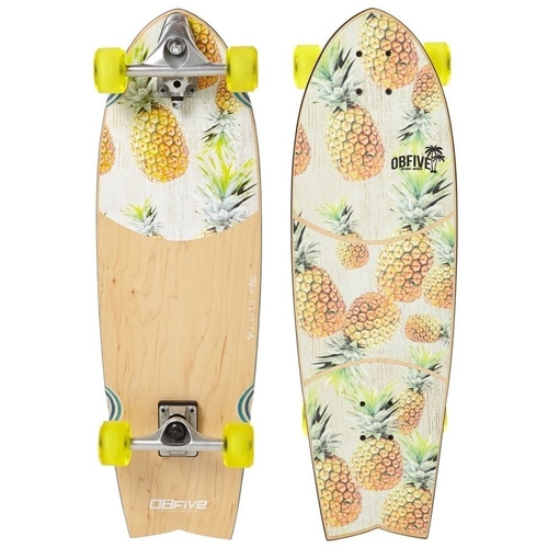 Obfive Surf Skate Cruiser Skateboard Complete Pineapple Vibes 31