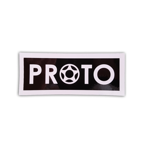 Proto Scooter Sticker Black White Logo